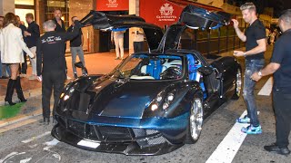 F1 NICO HÜLKENBERG Driving his PAGANI HUAYRA TEMPESTA with his Girlfriend through Monaco at Night [upl. by Koslo758]