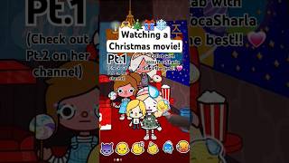 Watching a Christmas movie Collab with ItzTocaSharla tocaboca aesthetic collab [upl. by Orrocos]