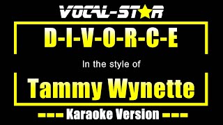 DIVORCE Karaoke  Tammy Wynette Karaoke Version [upl. by Narbig869]