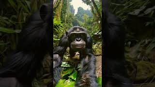 Ape In Forest ape gorilla chimpanzee ytshortsindia shorts aiinsights ai humanlike [upl. by Drageruaeb]