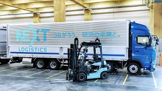 トヨタＬ＆Ｆ実証実験事例 自動運転フォークリフトによる荷下ろし荷積み（NEXT Logistics Japan株式会社様） [upl. by Rhpotsirhc177]