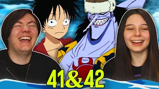 LUFFY VS ARLONG 👒 One Piece Ep 41 amp 42 REACTION amp REVIEW [upl. by Maidel]