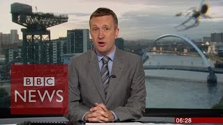 Giant spider photobombs BBC Scotland news  BBC News [upl. by Neahs834]