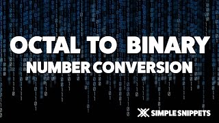 Octal to Binary Number Conversion with Decimal Point  Number System Conversions [upl. by Tali]