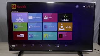 Kodak 43inch Ultra HD 4K LED Smart TV  Unboxing Connectivity Interface and Features [upl. by Jemena]