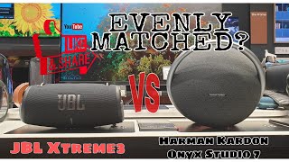 Bass test  JBL Xtreme3 vs Harman Kardon Onyx Studio 7 [upl. by Anaytat]