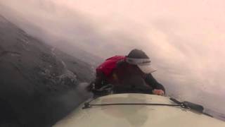 Great White Shark knocks kayaker into the Ocean Crazy Footage [upl. by Icyaj]