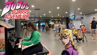 I played GIORNOS THEME on piano in public [upl. by Atinele]