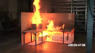 Water Mist Fire Demonstration [upl. by Nosemyaj763]