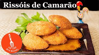 Rissóis de Camarao  Portuguese Shrimp Turnovers [upl. by Wilburn497]