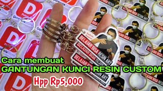 Gantungan kunci resin custom  Tutorial simple [upl. by Kyriako]