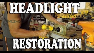 HEADLIGHT Restoration Using MEGUIARS Rubbing Compound  EASY [upl. by Deibel]