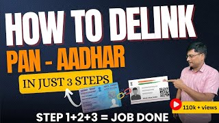 How to delink Aadhar from PAN Card  Delink Aadhar from PAN Card  Delink PAN from Aadhar Online [upl. by Ahseenak]