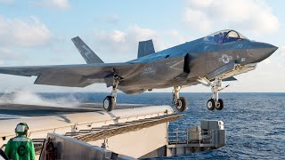 Stunning F35 Catapult Launch From US Aircraft Carrier at Sea [upl. by Primavera]