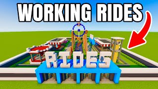 HOW TO MAKE A WORKING AMUSEMENT PARK in Minecraft [upl. by Wahlstrom300]