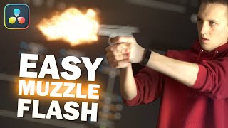 Realistic Muzzle Flash in Davinci Resolve 17 [upl. by Rillings]