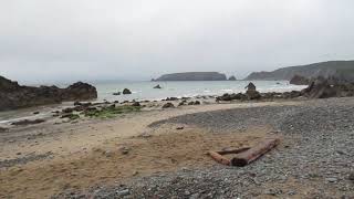 Walk along Marloes Sands beach Wales coast and surfing area [upl. by Isla]