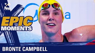 Bronte Campbell wins a breathtaking race to complete the 50m amp 100m Gold Double  FINAKazan2015 [upl. by Morey223]