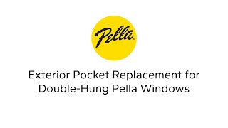 Window Installation Proper Exterior Pocket Replacement for DoubleHung Pella® Windows [upl. by Calvo]