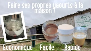 RECETTE DE YAOURTS FAITS MAISON FACILE ET RAPIDE [upl. by Oballa]