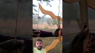 how to make a bamboo creation with wooden outdoors archery zipline hunting bowmaking [upl. by Ednutabab161]