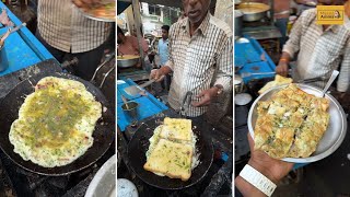 Bread Egg Omelette Making  Bread Omelette Breakfast Rs60  Street Food India  Nagpur Street Food [upl. by Eamanna679]