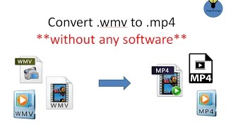 How to Convert wmv video to mp4 without any software only using cmd best free video converter [upl. by Anairam]