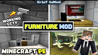 BEST FURNITURE MOD FOR MINECRAFT PE  119   FURNITURE ADDON MCPE  2023 [upl. by Naimad]