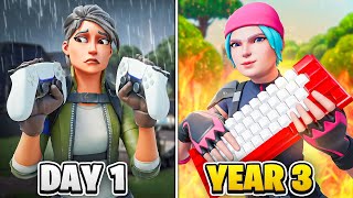 3 YEAR Fortnite Controller to Keyboard and Mouse Progression [upl. by Aggappe346]