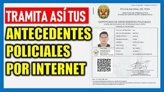 ¿Cómo sacar mis antecedentes policiales por Internet 2023 [upl. by Hannazus]