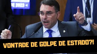 FLÁVIO BOLSONARO quotQUEM NUNCA TEVE VONTADE DE DAR UM GOLPE DE ESTADOquot [upl. by Follansbee]