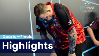 DECIDING LEG DRAMA  QuarterFinals Highlights  2024 World Cup of Darts [upl. by Sisile]