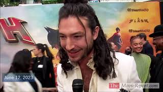 THE FLASH premiere interviews Ezra Miller Ben Affleck Sasha Calle Michael Shannon  June 12 2023 [upl. by Haidadej]