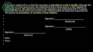 Consent For sterilization [upl. by Wahlstrom357]