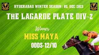 THE LAGARDE PLATE DIV 2 Winner MISS MAYA [upl. by Haliehs955]