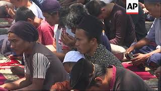 Friday prayers in Palu week after city hit by earthquake and tsunami [upl. by Binetta162]