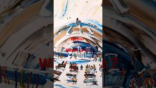 Verbier Mt Fort skiing art snowboarding verbier skiresort painting [upl. by Haizek]