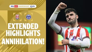 ANNIHILATION  Stoke City v Portsmouth extended highlights [upl. by Ahseek]