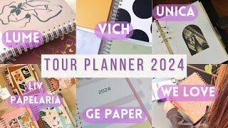 TOUR PLANNER 2024 We Love Planner  Liv Papelaria  My Planner Lume  Vich  Ge Paper Qual comprar [upl. by Aitnahs264]