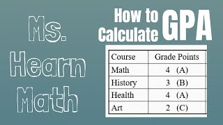 Statistics Chapter Calculate Grade Point Average GPA [upl. by Walsh]