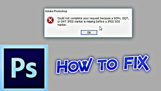 How to Fix Error quotSOGn DQT or DHT JPEG missingquot [upl. by Domenico166]