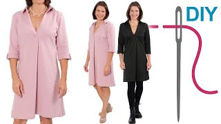 DIY Kleid nähen  Zierstoff Schnittmuster quotRaniaquot für Damen [upl. by Nortal]