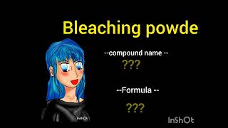 Bleaching powder ll bleaching powder compound name and formula [upl. by Anali]