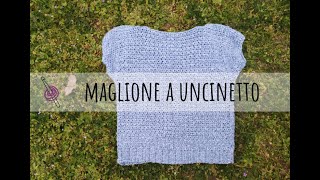 Come fare un Maglione allUncinetto facile e comodo  Schema  Tutorial Uncinetto [upl. by Ainahs]