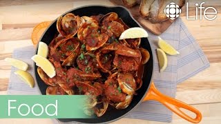 Chef Mario Batali Shows How to Make Linguine with Clams  Epicurious [upl. by Sueddaht]