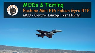 Eachine Mini F16 Falcon 365mm Wingspan 6Axis Jet Trainer RTF  MOD  Elevator Linkage Test Flights [upl. by Otilesoj680]