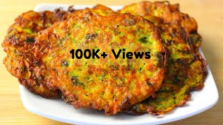 Quick and Crispy Healthy Zucchini Fritters [upl. by Enimzaj798]