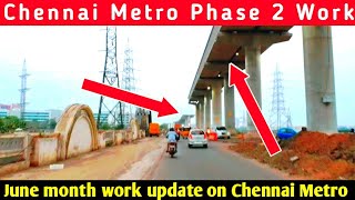 Chennai Metro Work Update  Latest Update on Sholinganallur Road Extension Work  CMRL Phase 2 Work [upl. by Allemaj]