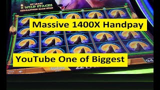 Massive Jackpot Handpay on Wolf Run Eclipse IGT Game [upl. by Irihs]