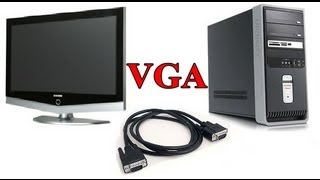 How to Connect your PC to Your LCD TV with a VGA Cable [upl. by Yaeger]